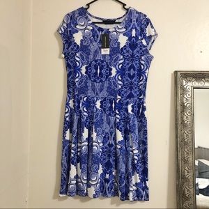 NWT Dorothy Perkins cotton paisley skater dress